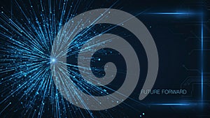 Future Forward Technology Domain Abstract Data Network Global Concept